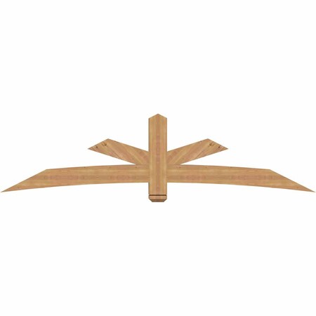 Ekena Millwork Alberta Smooth Timber Gable Bracket, Western Red Cedar, 96"W x 24"H x 5 1/2"D x 5 1/2"F, 6/12 Pitch GBW096X24X0606ALB00SWR